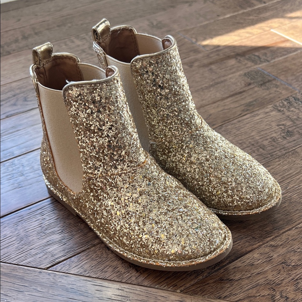 Crewcuts Gold Glitter Kids Boots 13